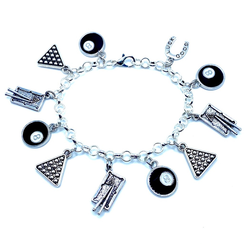 Billiards Charm Bracelet Pool 8 Ball